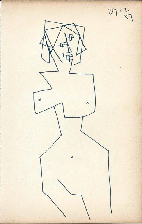 Siep van den Berg : naakt (originele tekening) verkocht voor € 50!