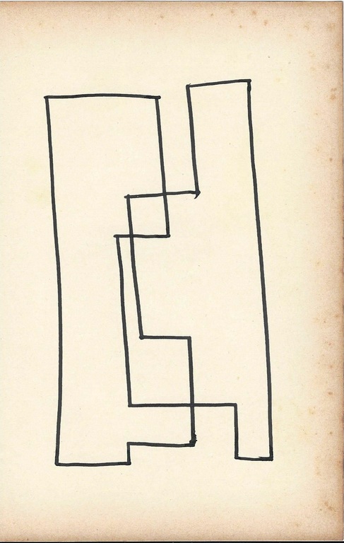 Siep van den Berg : compositie A (encre de chine, originele tekening) verkocht voor € 45!