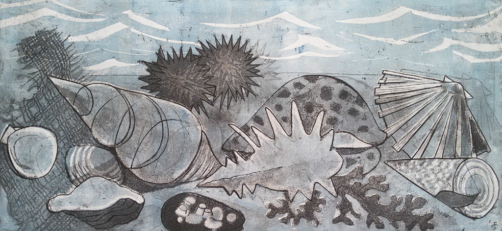 Jeanne Bieruma Oosting - De zee, aquatint ets kopen? Bied vanaf 110!