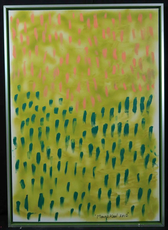 Meertje Kaal: Acryl op doek, Z.T. - Ingelijst verkocht voor € 45!