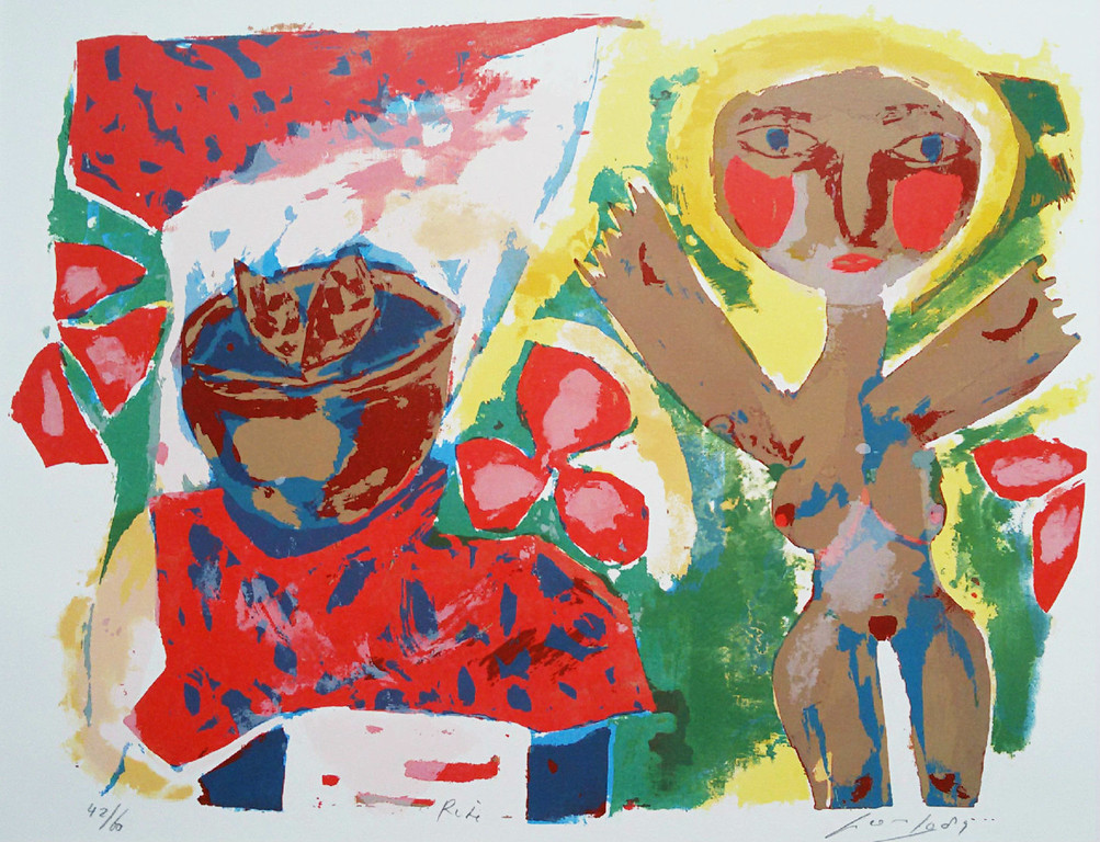 John Lie A Fo - Rite, zeefdruk verkocht voor € 40!