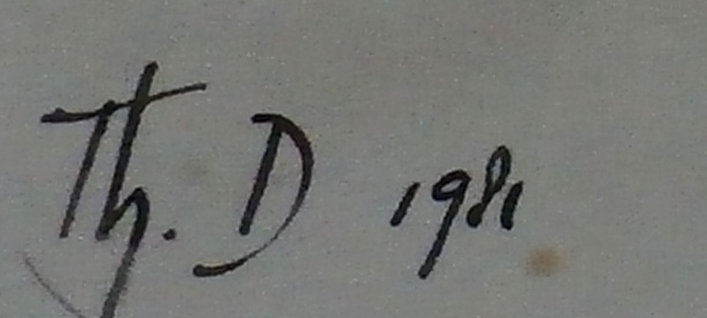 Theo Daamen - tekening - 1981 kopen? Bied vanaf 45!