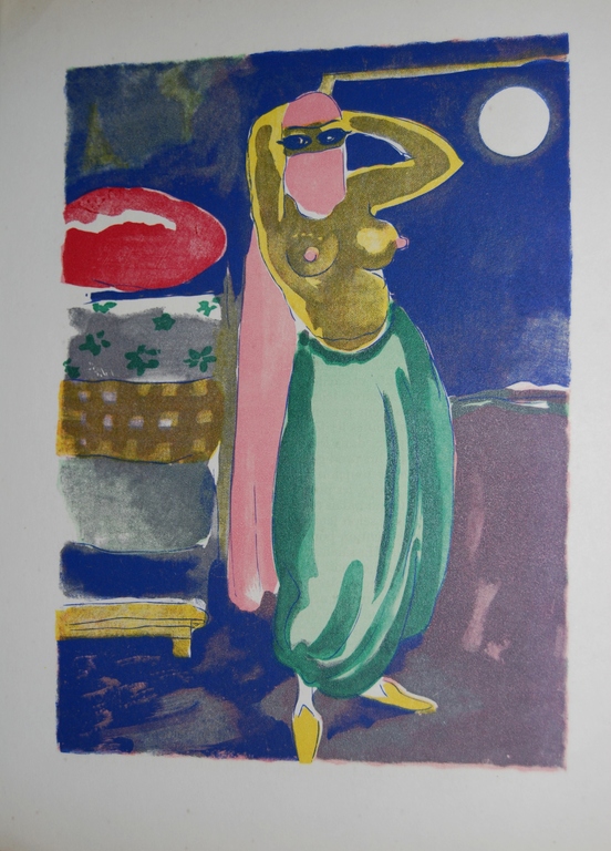 Kees van Dongen, Houtgravure uit Mille Nuits et un Nuit 1955 verkocht voor € 50!