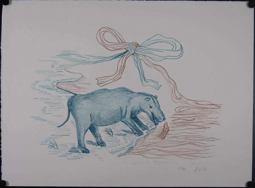 Helen Frik: Litho, Zonder titel (Wildebeesten) kopen? Bied vanaf 1!