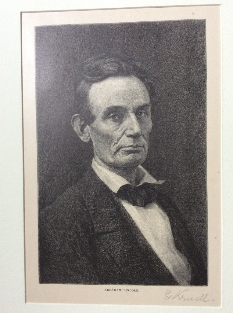S.Kruell - Abraham Lincoln - gravure, 1922 kopen? Bied vanaf 1!