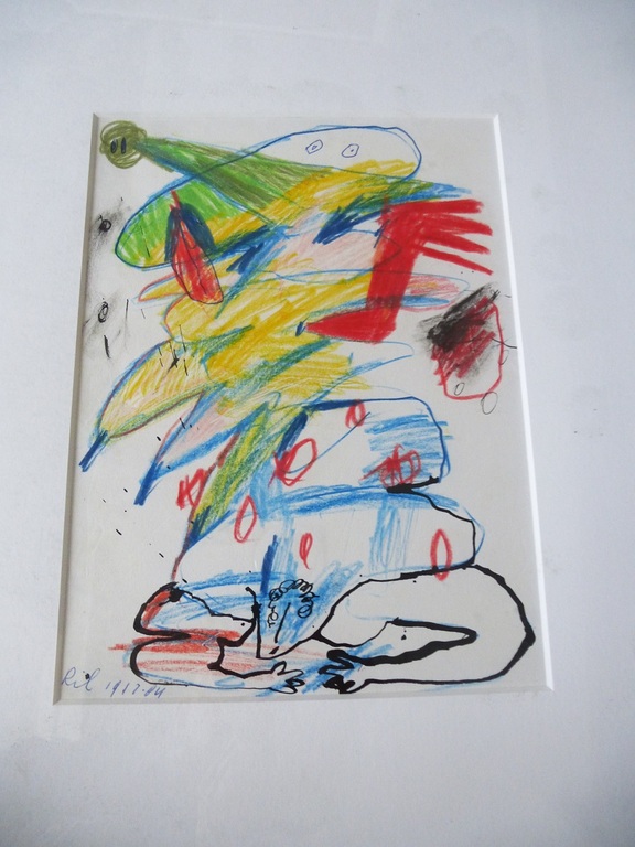 Rik van Iersel, tekening op papier, 1984, handgesigneerd verkocht voor € 280!