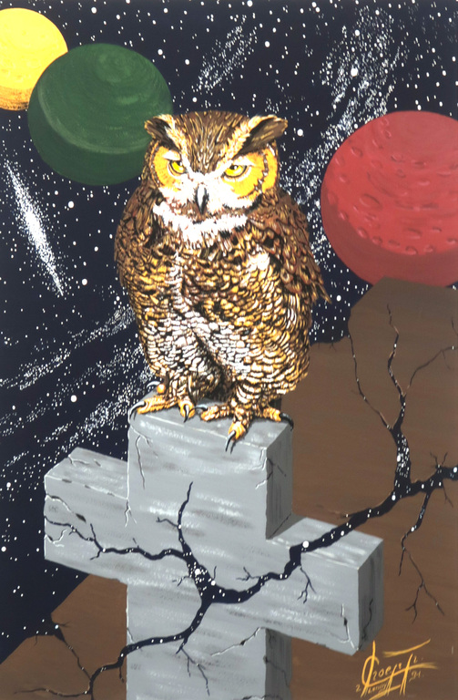 Onbekende kunstenaar: Acryl op papier, Crack kopen? Bied vanaf 1!