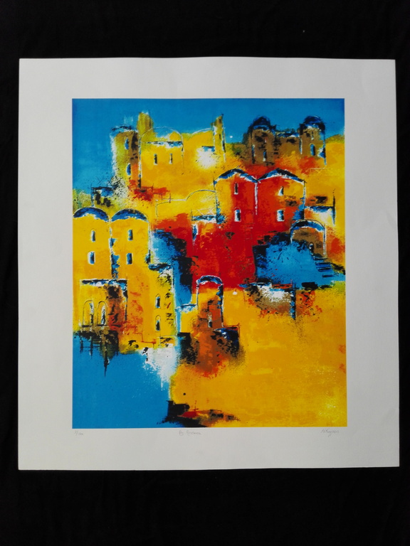 Henk Kuijpers, zeefdruk op papier, Titel: A9 Andrea kopen? Bied vanaf 30!