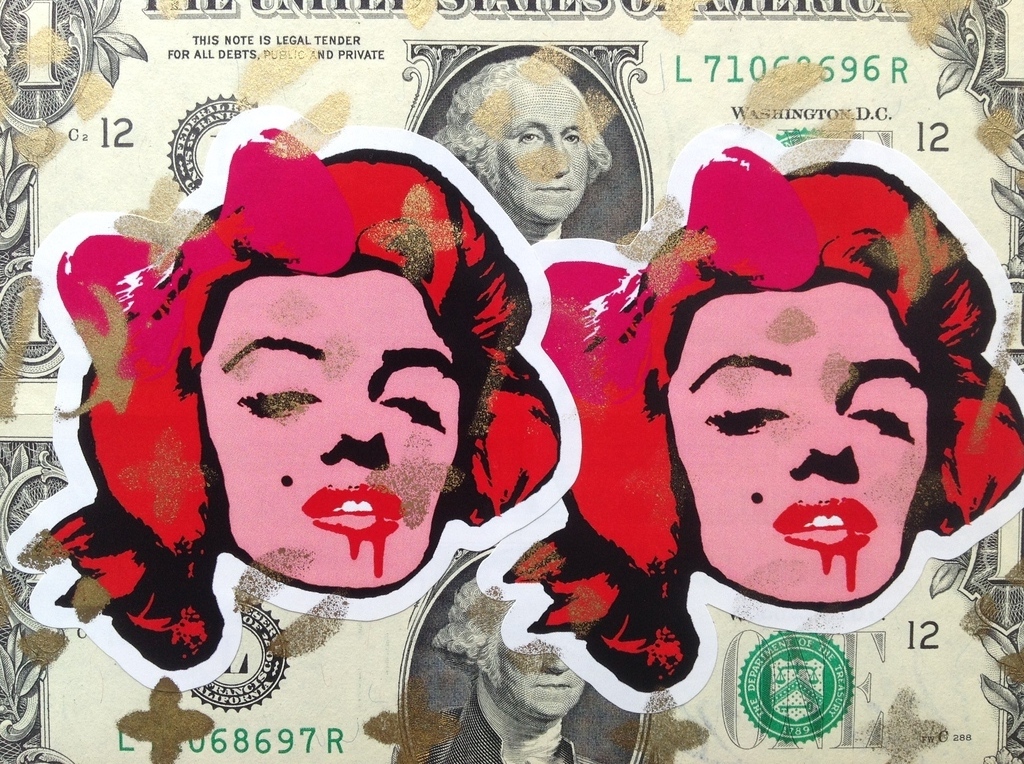 DEATH NYC-graffiti pop art biljet-2 Monroe Red kopen? Bied vanaf 85!