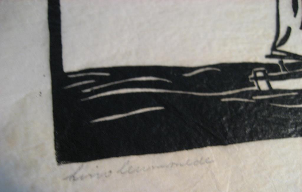 Wall Perné Jos van de, ,Linosnede ,,Zandvoort en een andere toegevoegd. kopen? Bied vanaf 1!