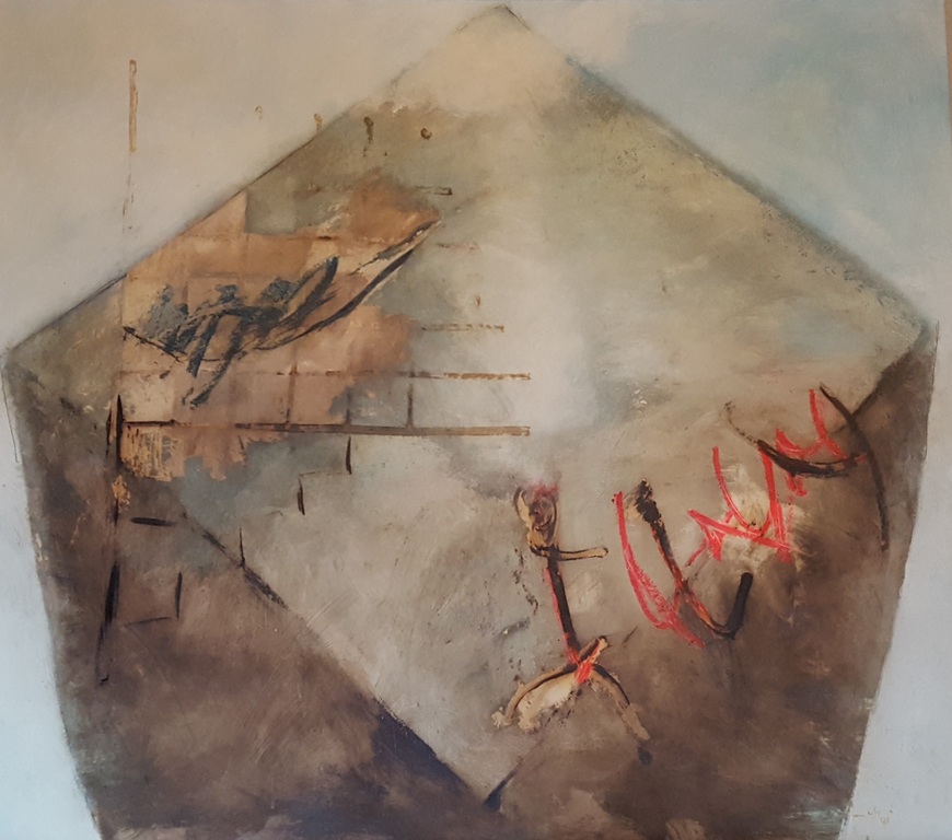 Zeer speciaal : Roy Fairchild - Woodard (1953) - acryl op paneel - gesigneerd verkocht voor € 175!