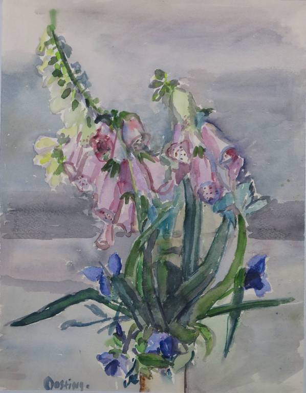 Jeanne Bieruma Oosting: Aquarel, Bloemstilleven - Ingelijst kopen? Bied vanaf 350!