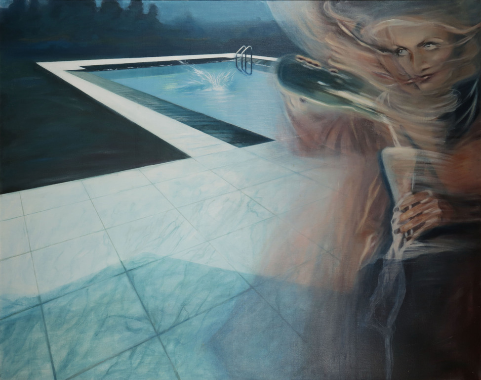 Onbekende kunstenaar: Olieverf op doek, Vrouw bij het.. - Ingelijst (Zeer Groot) kopen? Bied vanaf 50!