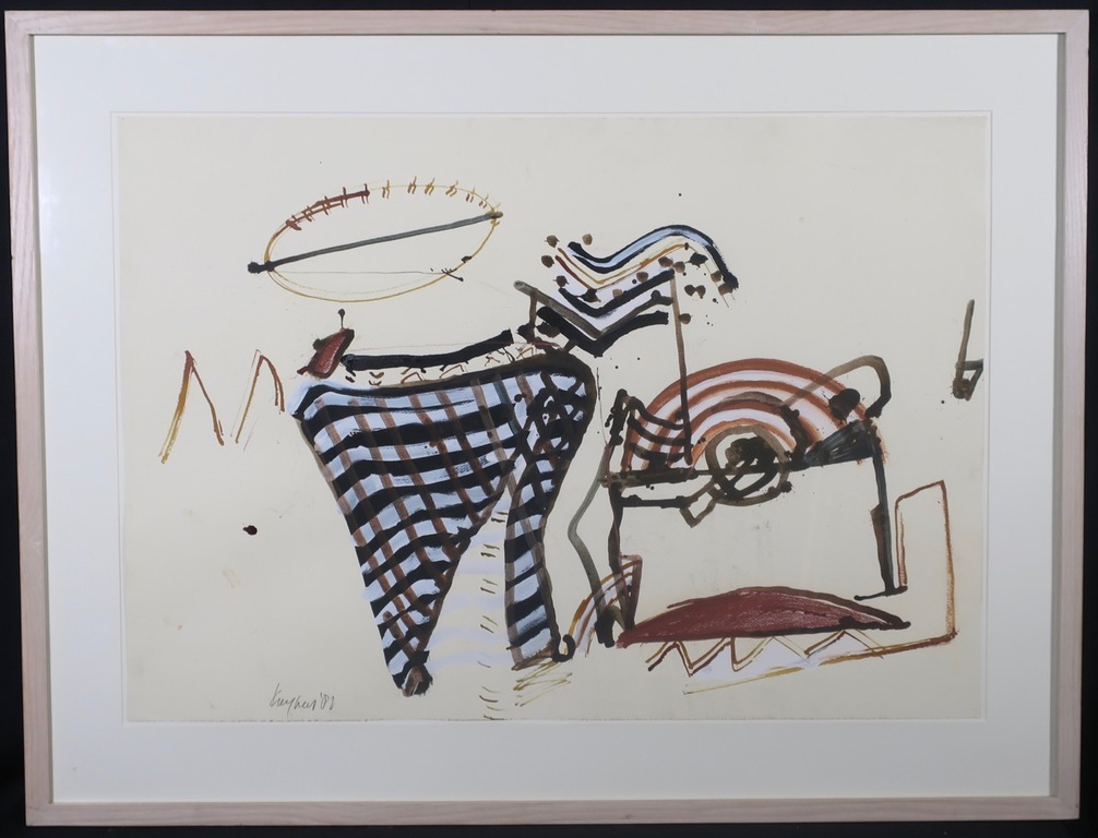 Theo Kuijpers: Gouache, Z.T. II - Ingelijst (Groot) verkocht voor € 440!