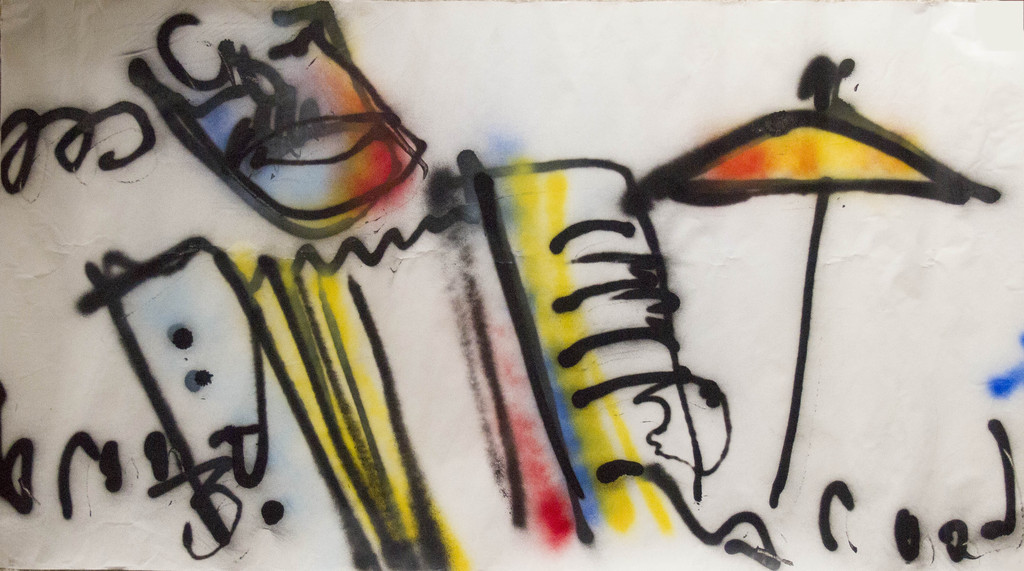 Herman Brood: Spuitbus op papier, Geen Titel kopen? Bied vanaf 500!