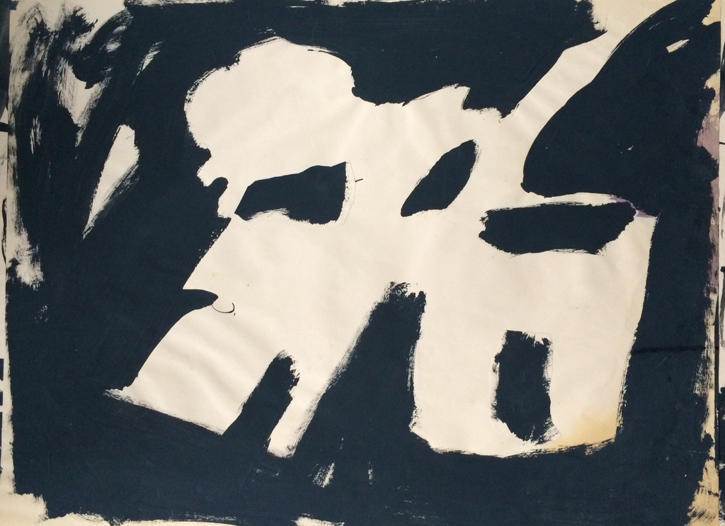 Peter Klashorst: Gemengde Techniek, Untitled (Abstract in Black V) ca. 1983 kopen? Bied vanaf 85!