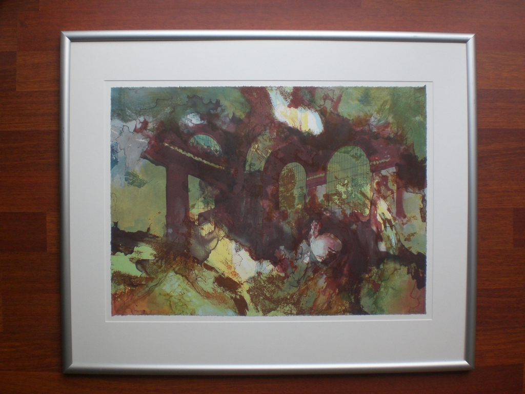 Hans Vanhorck - Boogconstructie, litho (prachtig ingelijst, groot) kopen? Bied vanaf 125!