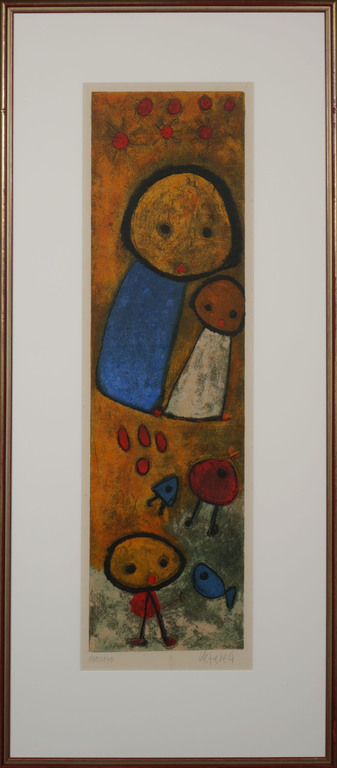 Giovanni Vetere: Zeefdruk, Z.T. - Ingelijst (Groot) verkocht voor € 100!