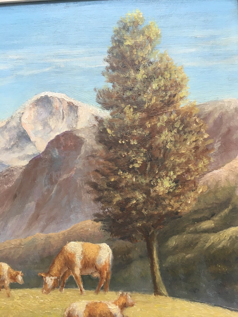 Eimert Sinoo - Olieverf op paneel - Landschap met Vee. kopen? Bied vanaf 1!