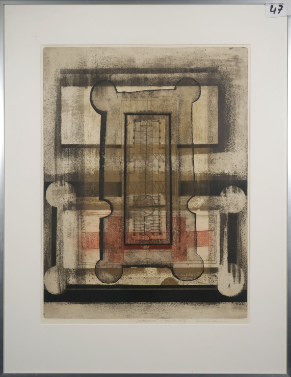 Anne Huitema: Ets en Aquatint, Plattegrond - Ingelijst kopen? Bied vanaf 35!