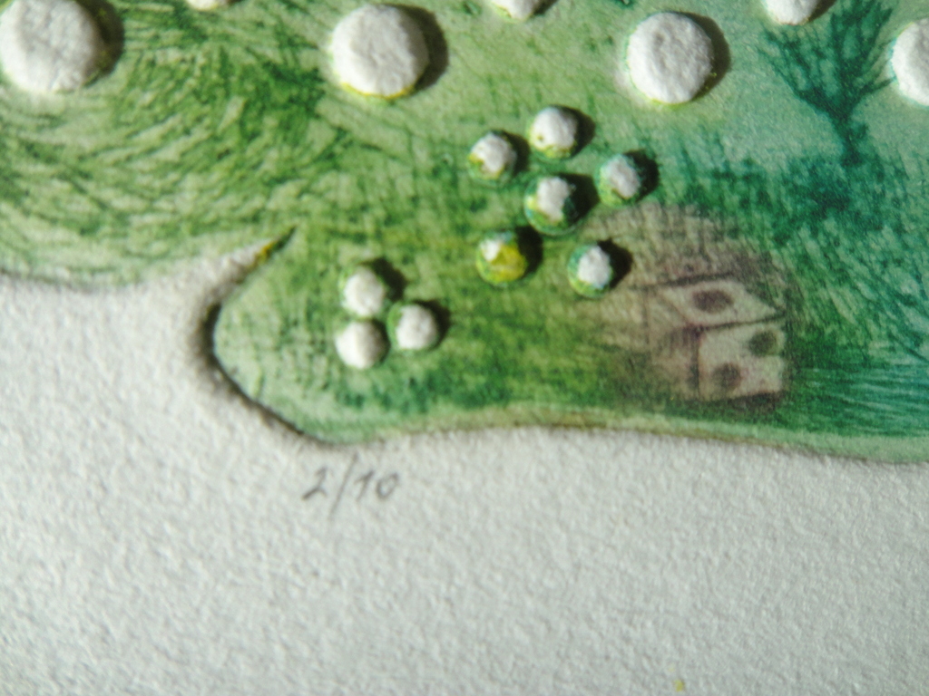 Onleesbaar gesigneerd, kleurenets, dobbelsteen bij water kopen? Bied vanaf 1!