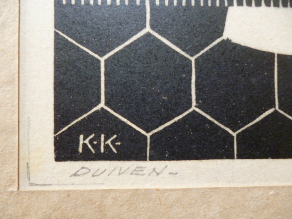 Cornelis Adrianus Koeman - houtsnede - Duiven kopen? Bied vanaf 50!