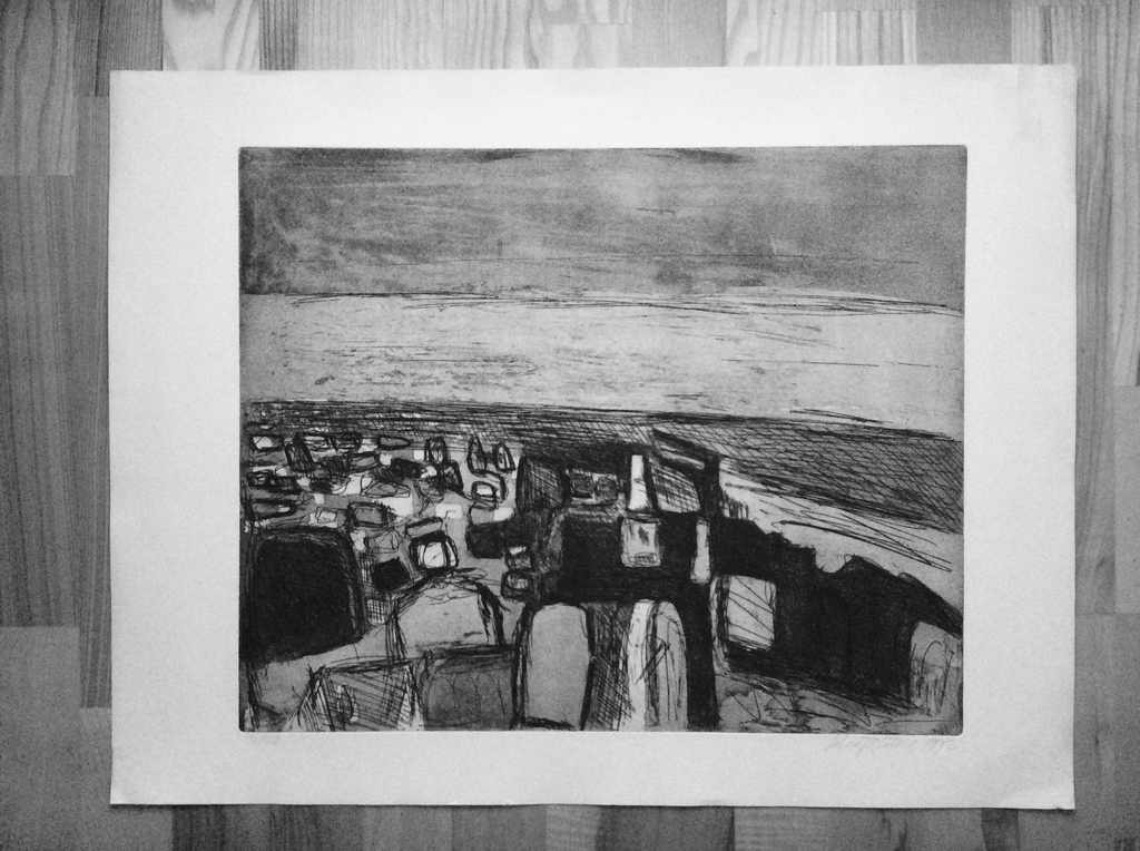 Gerard Schaperkotter - Gerard Schäperkötter - het strand - ets grafiek 73 kopen? Bied vanaf 50!