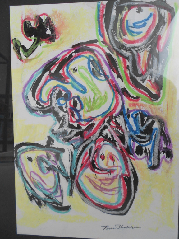 Finn Pedersen origineel werk op papier neo CoBrA verkocht voor € 180!