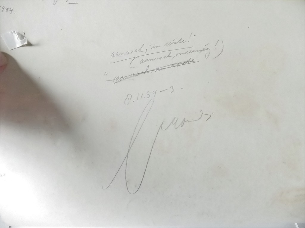 Eugene Brands (1913-2002) - olie op papier - titel: aanzoek  kopen? Bied vanaf 1500!