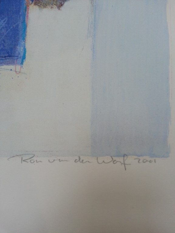 Ron van der Werf, zeefdruk op papier, titel:" Etude II" kopen? Bied vanaf 50!