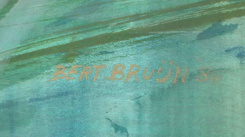 Laatste keer: Bert Bruijn - Figuratief abstract, gouache (ingelijst, groot) kopen? Bied vanaf 1!