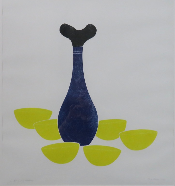 Tiddo Nieboer: Houtsnede, Stilleven aa - Ingelijst (Groot) kopen? Bied vanaf 50!