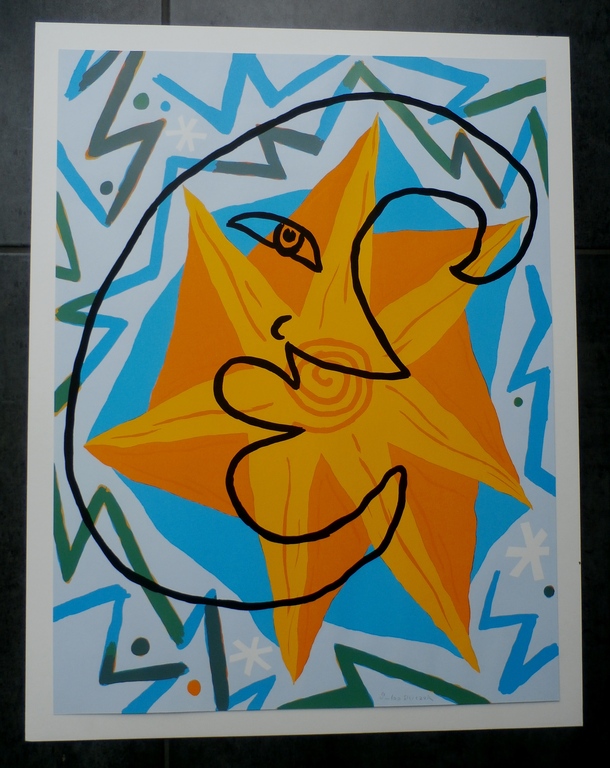 Stanco Skiczuk - zeefdruk: Zon en maan kopen? Bied vanaf 35!