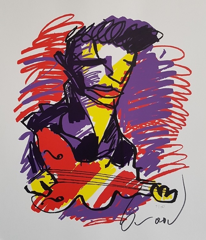 Herman Brood - Elvis - handgesigneerde zeefdruk kopen? Bied vanaf 135!