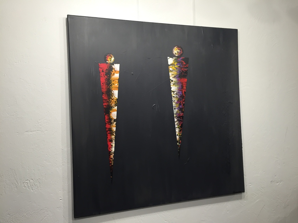 GENA GENADYJ gemengde technieken op doek Titel: PEOPLE kopen? Bied vanaf 1!