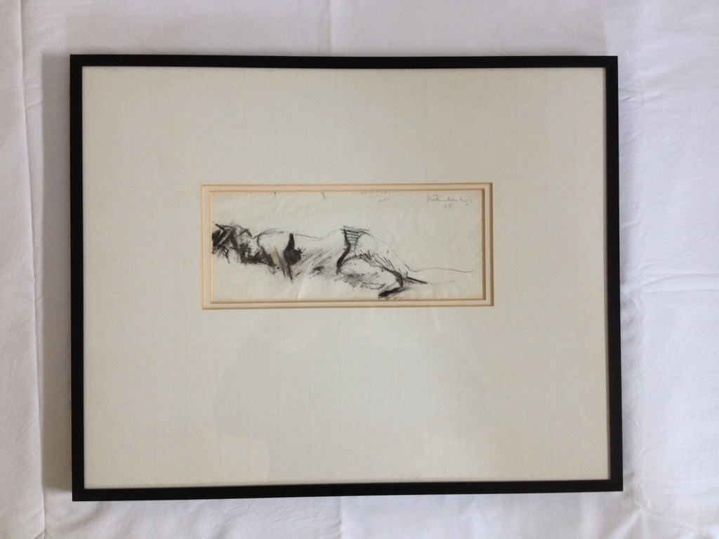 Jan Stekelenburg 1922-1977 Techniek; kool Titel; Aan het strand. verkocht voor € 175!