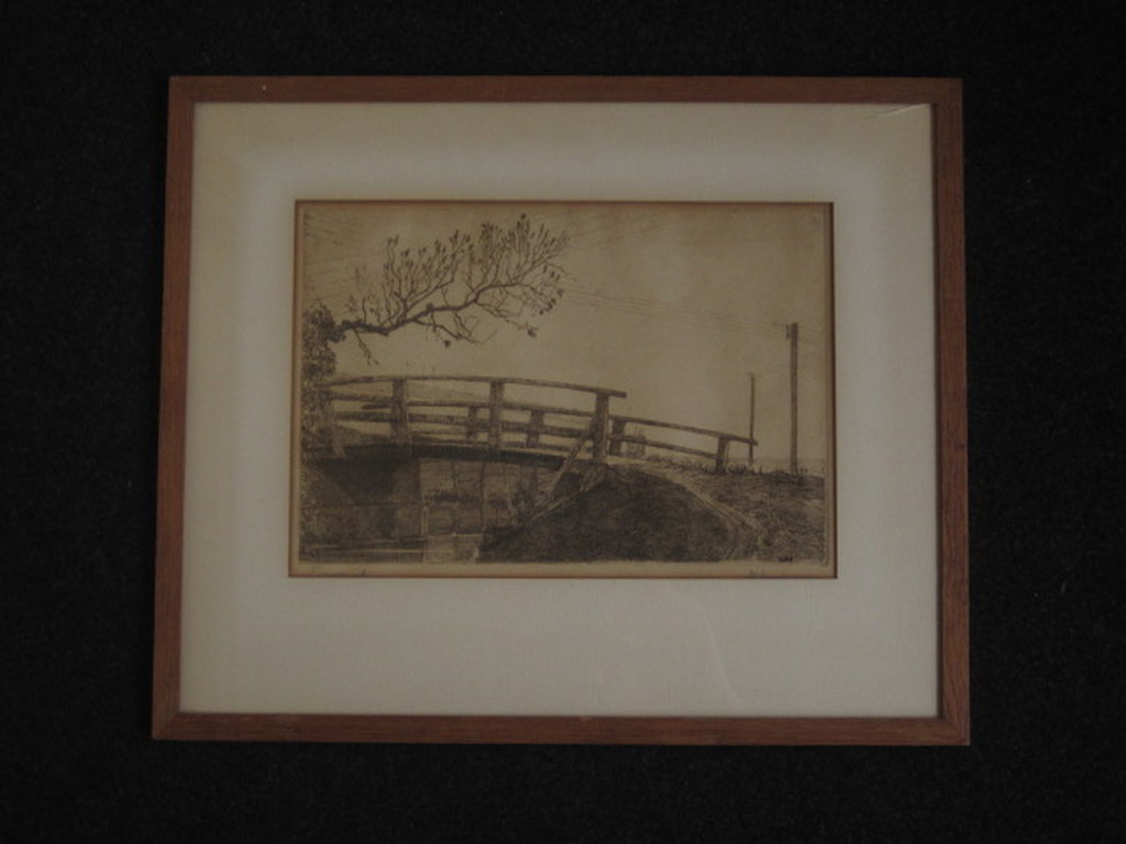 Fraaie Ets Nieuwe Haagse School Willem Minderman 1910-1985 gesigneerd  kopen? Bied vanaf 1!