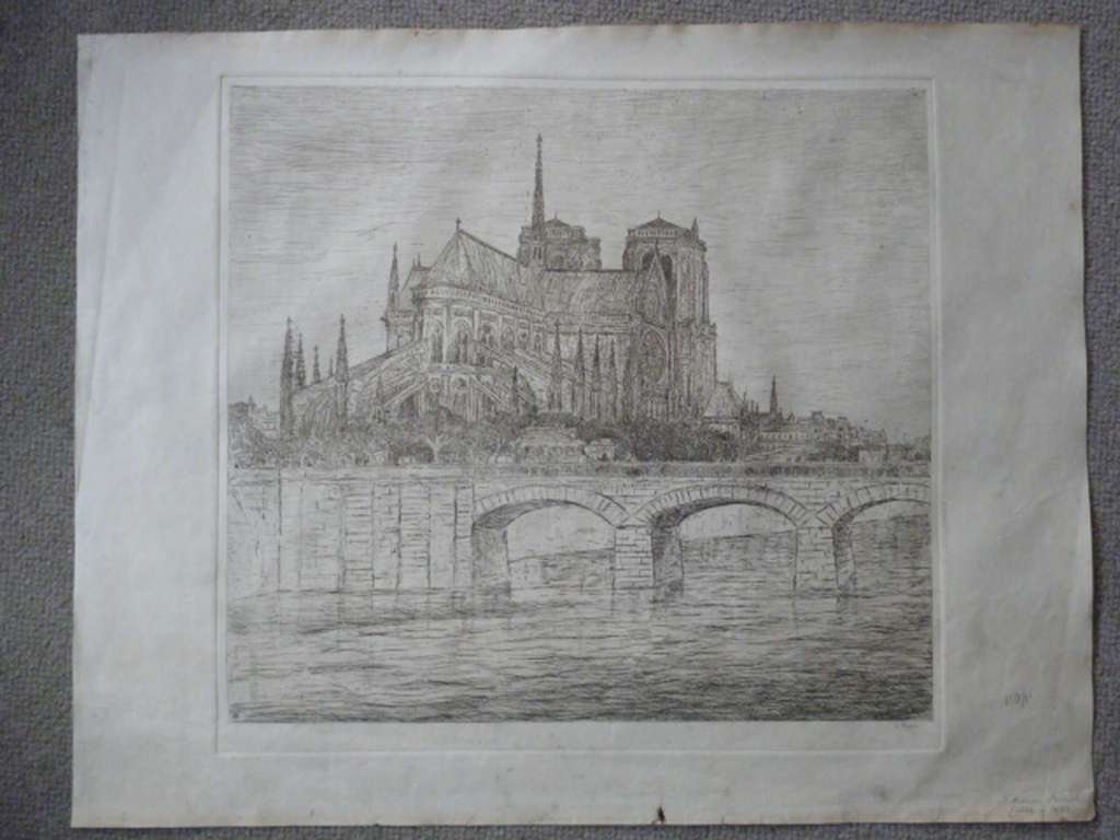 Etienne Bosch - ets - Notre Dame, Paris kopen? Bied vanaf 35!