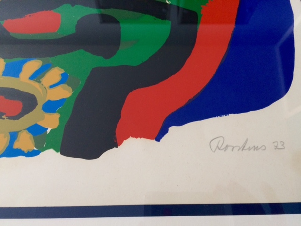 Anton Rooskens, kleurenlithografie, Compositie kopen? Bied vanaf 450!