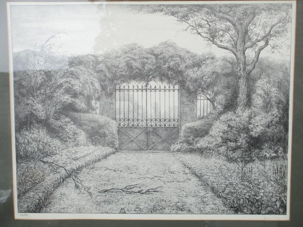 Simon Moulijn, Verlaten Tuin, Litho 1931 verkocht voor € 102!