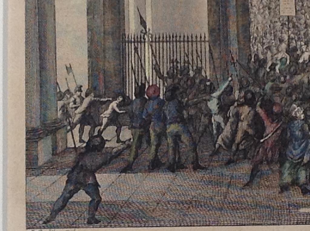 Reinier Vinkeles en Daniel Vrijdag: ets/gravure ingekleurd, 'Koninklijk Paleis' kopen? Bied vanaf 30!