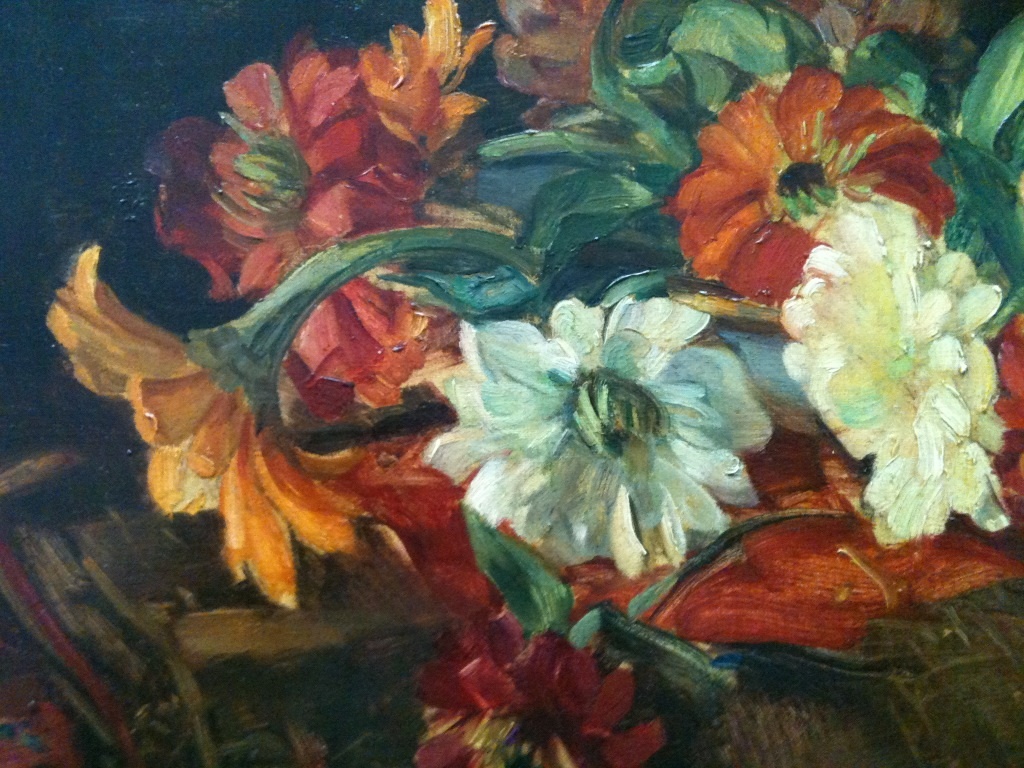 Dirk Schäfer, olieverf op doek, stilleven   verkocht voor € 150!