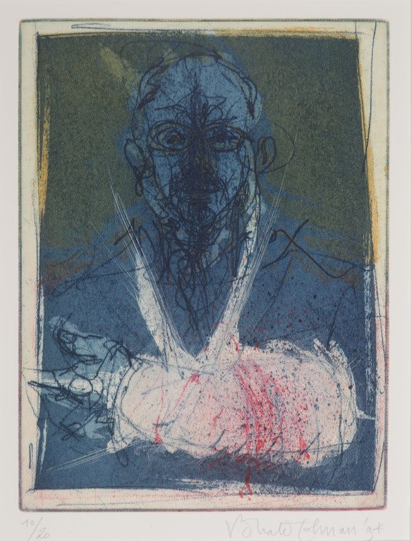 Ronald Tolman: Ets, Portret kopen? Bied vanaf 100!