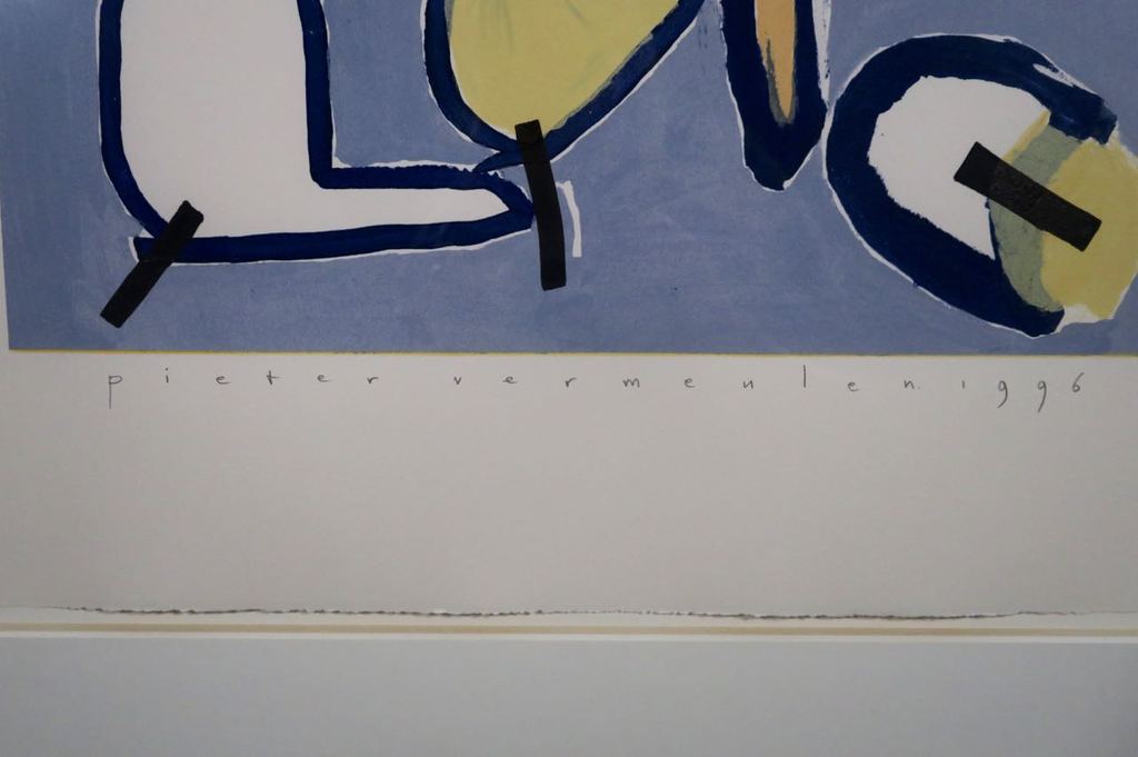 Pieter Vermeulen: Gemengde techniek op papier, Zonder titel - Ingelijst kopen? Bied vanaf 70!