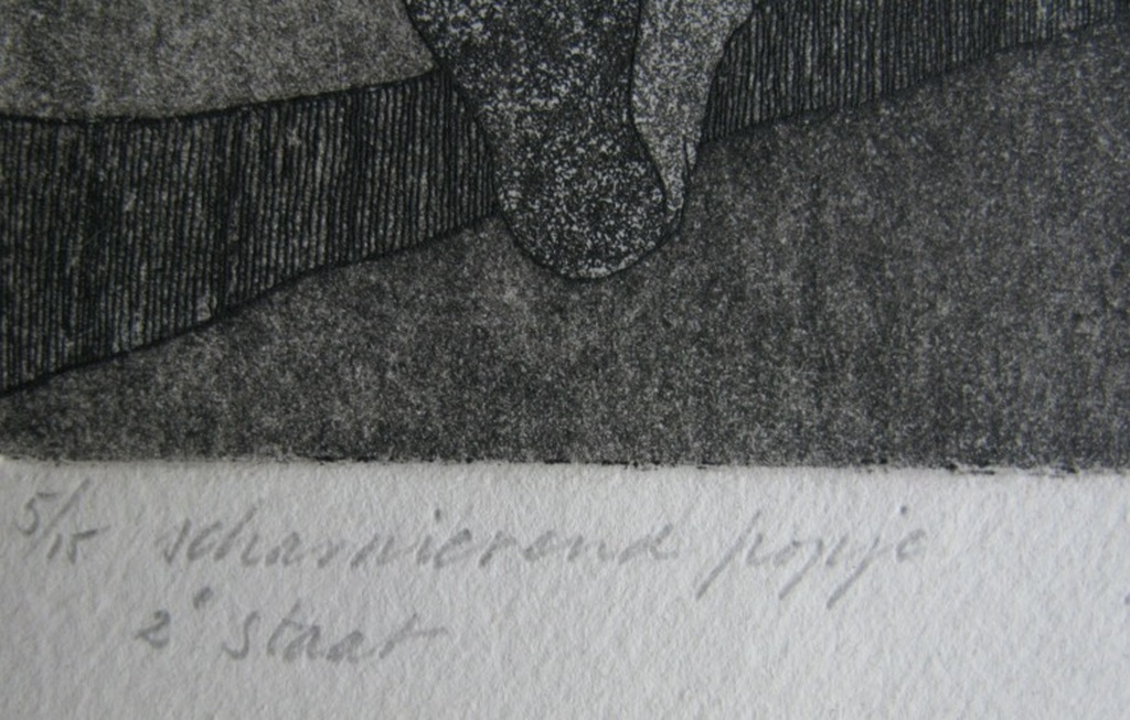 Paul Hillebrand - SCHARNIEREND POPJE (2e staat) - ets kopen? Bied vanaf 1!