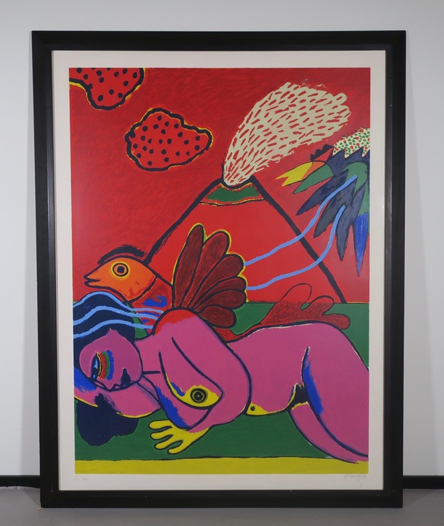 Corneille: Zeefdruk, Z.T. - Ingelijst (Zeer groot!) kopen? Bied vanaf 550!