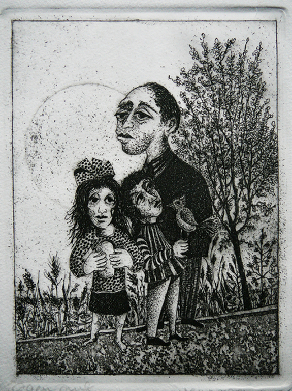Hans van Draanen: Vader en Kinderen -ets 1976- verkocht voor € 45!