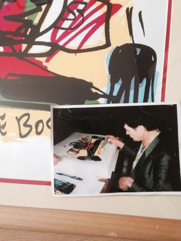 HERMAN BROOD Titel  " who's the boss", Met houten Lijst INGELIJST kopen? Bied vanaf 150!