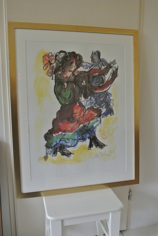 JAN SIERHUIS -DE DANS- Gesigneerde Zeefdruk 2006 - INGELIJST- verkocht voor € 109!