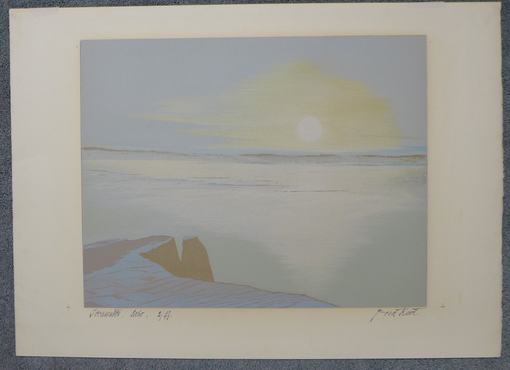 Fred Koot - Fred Koot, litho, titel Jrrawaddi. oplage 2/47 beeldformaat 35 x 44.5 cm.  verkocht voor € 50!
